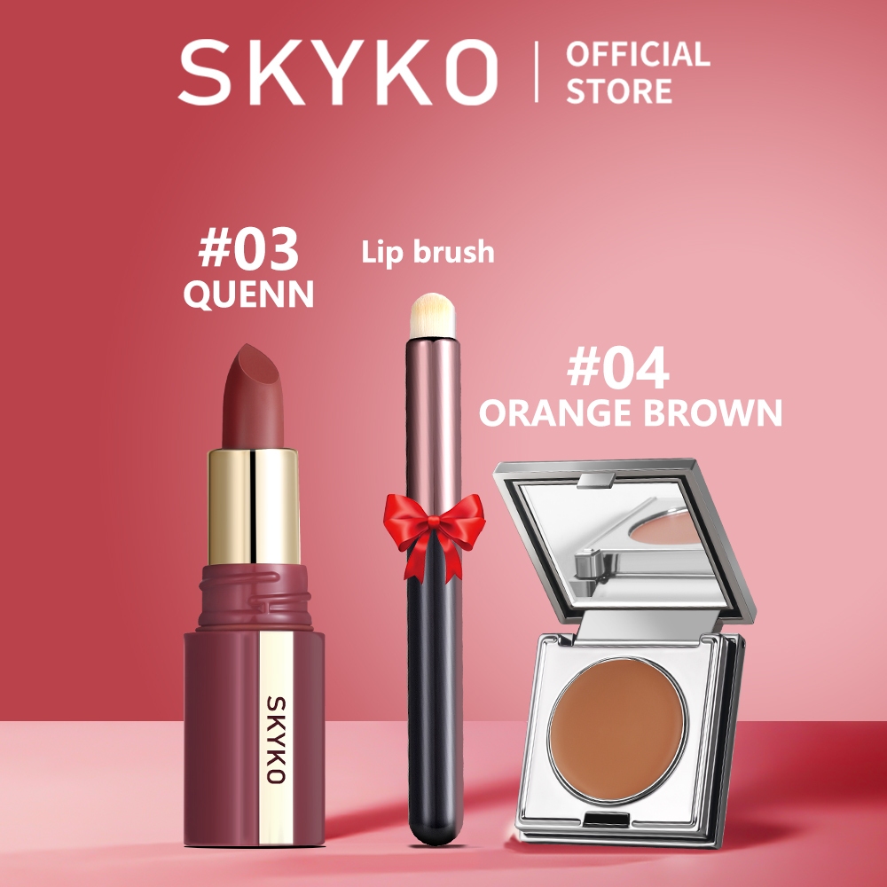 Bộ trang điểm SKYKO Kem dưỡng môi lâu trôi không thấm nước
