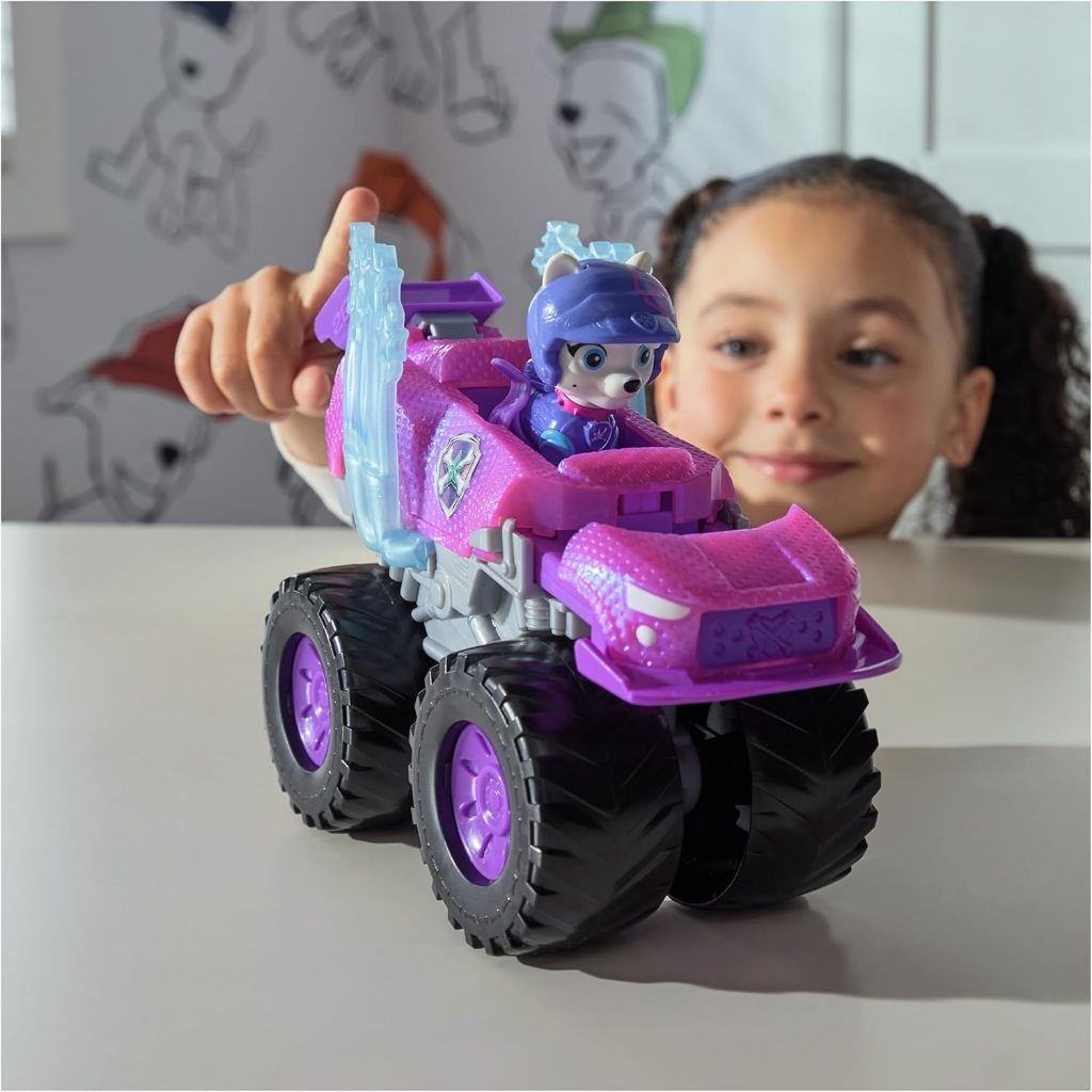 Paw Patrol: Xe cứu hộ Xe tải quái vật Roxi với nhân vật hành động biến hình và sưu tập