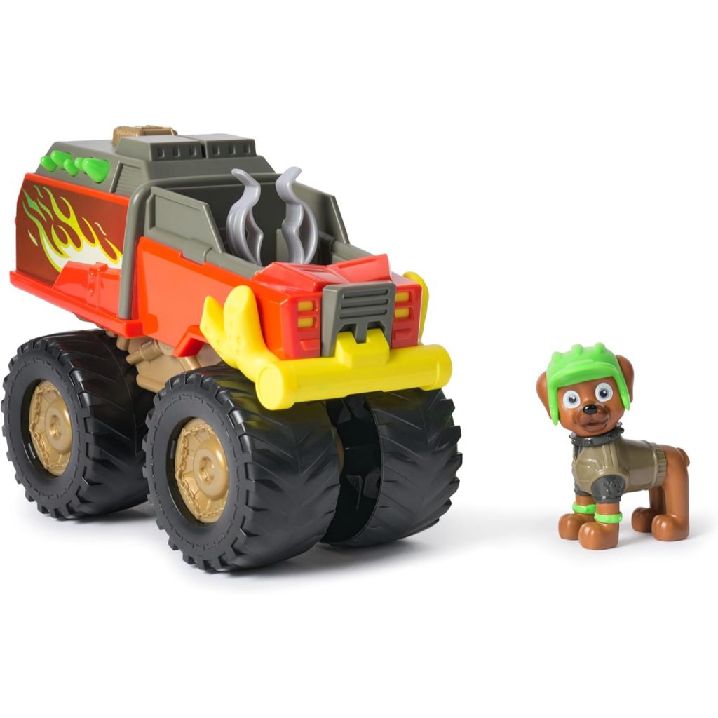 Paw Patrol: Xe cứu hộ Monster Truck của Boomer, Xe tải đồ chơi với xe biến hình và nhân vật hành động sưu tập
