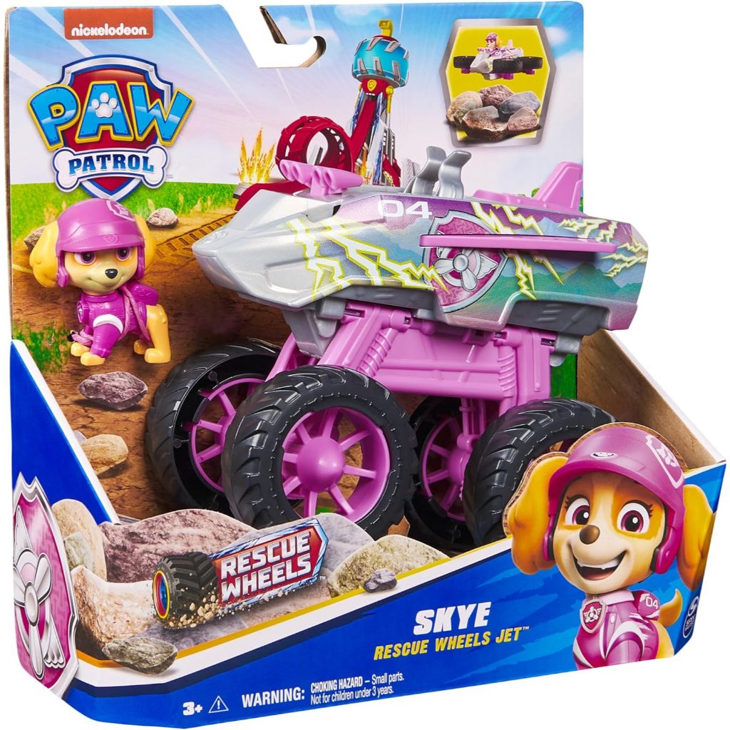 Paw Patrol: Rescue Wheels Skye 's Jet, Xe tải đồ chơi biến hình thành mô hình phản lực và nhân vật hành động sưu tập