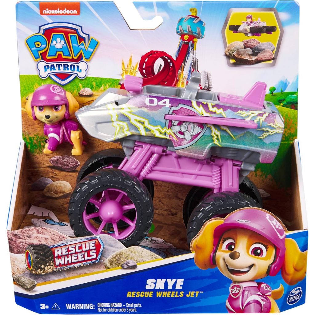 Paw Patrol: Rescue Wheels Skye 's Jet, Xe tải đồ chơi biến hình thành mô hình phản lực và nhân vật hành động sưu tập