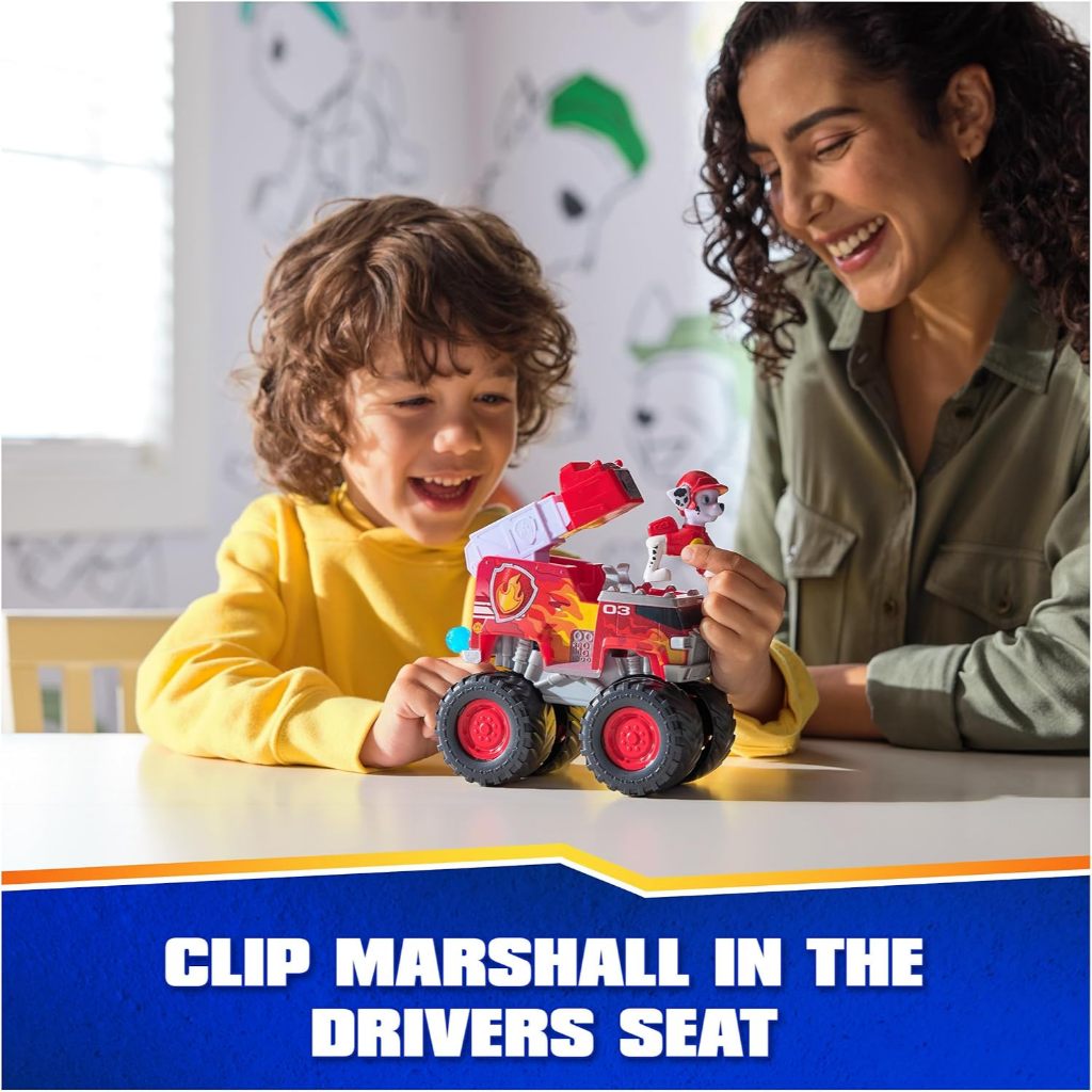 Paw Patrol: Xe cứu hộ Động cơ cứu hỏa của Marshall, Động cơ cứu hỏa đồ chơi với bệ phóng phóng chiếu và nhân vật hành động sưu tập