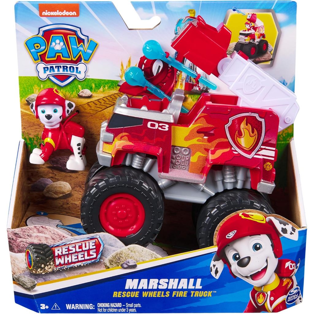 Paw Patrol: Xe cứu hộ Động cơ cứu hỏa của Marshall, Động cơ cứu hỏa đồ chơi với bệ phóng phóng chiếu và nhân vật hành động sưu tập