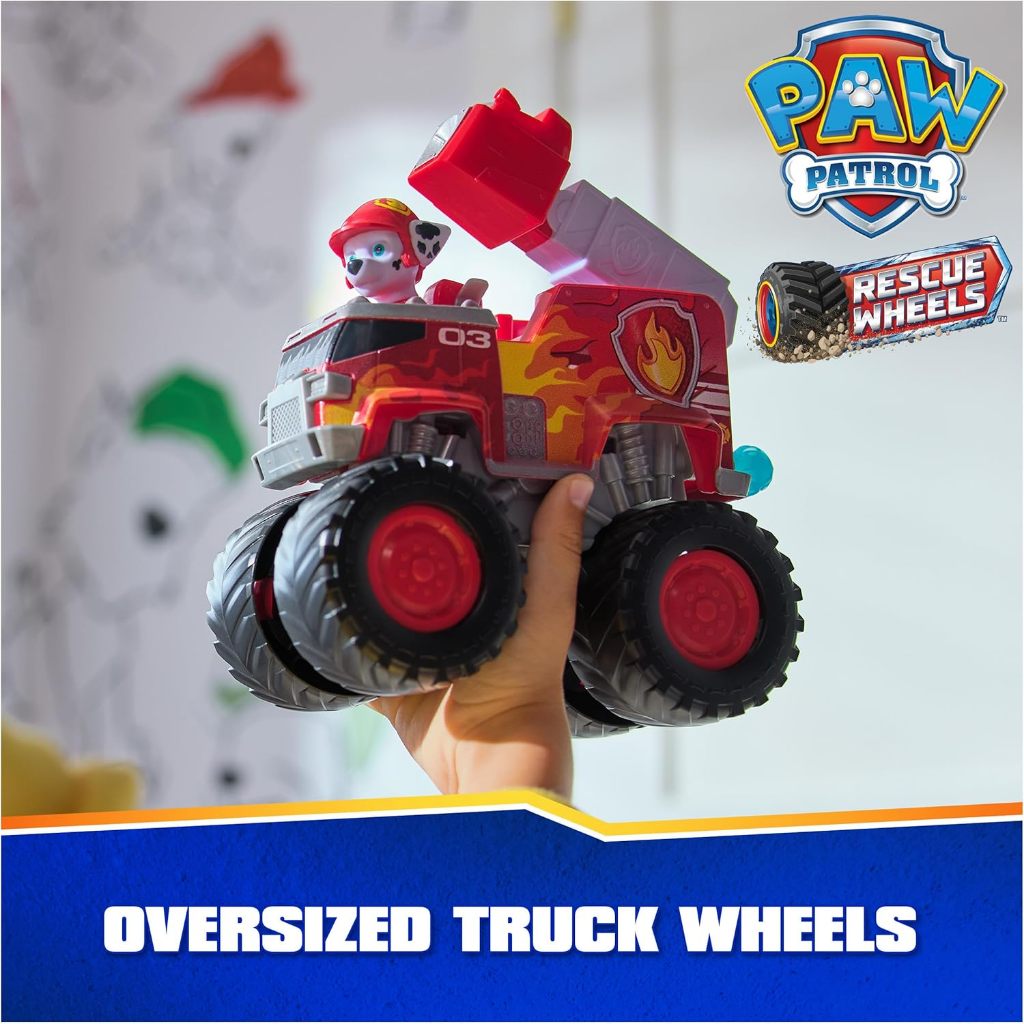 Paw Patrol: Xe cứu hộ Động cơ cứu hỏa của Marshall, Động cơ cứu hỏa đồ chơi với bệ phóng phóng chiếu và nhân vật hành động sưu tập