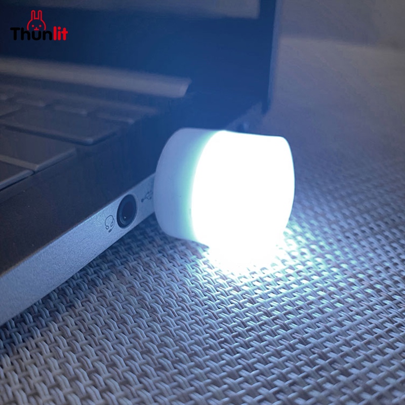 Ảnh Thunlit USB Đèn ngủ 5PC/1PC Mini LED Ánh sáng trắng Bảo vệ mắt Đèn đọc sách Tròn nhỏ cầm tay 3