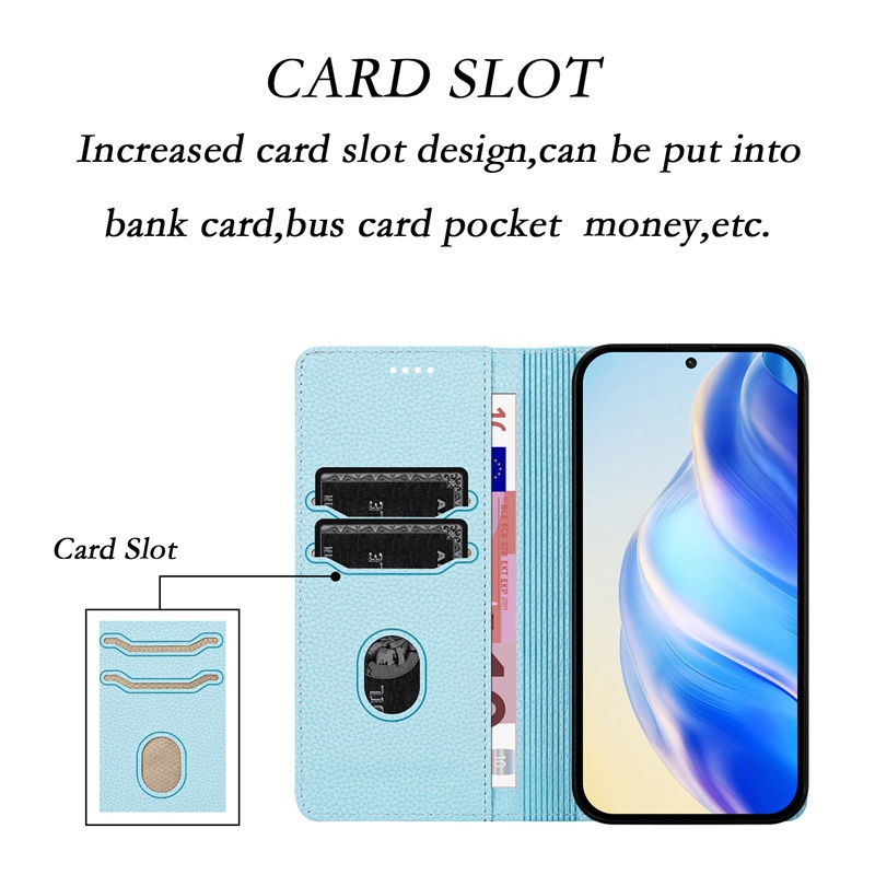 Ốp Da Cho Vivo Y19S Y28 Y73 2021 Y76 Y300 Iqoo Z9 Turbo Z9X Z9S Pro 4G 5G Thời Trang Tự Động Đóng Khe Cắm Thẻ Ví Flip Cover
