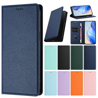 Ốp Da Cho Sharp Aquos R9 Pro Wish 4 Sense 9 Plus SH-51E SH-52E SH-54E Thời Trang Tự Động Đóng Khe Cắm Thẻ Ví Lật Bao Da