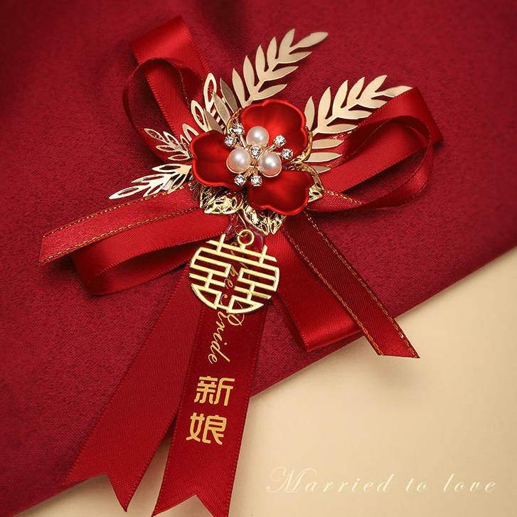 ⚡Đám cưới Corsage Pin Chổi Phù dâu Corsage Cô dâu Chú rể Cao cấp Corsage Trọn bộ