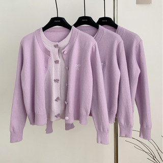 Nữ Thời Trang Hàn Quốc Mới Hàn Quốc Dài Tay Dệt Kim Áo Len Cardigan Áo Khoác Ngoài Áo Khoác