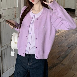 Nữ Thời Trang Hàn Quốc Mới Hàn Quốc Dài Tay Dệt Kim Áo Len Cardigan Áo Khoác Ngoài Áo Khoác