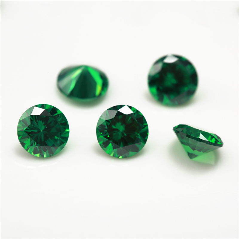 Đá Cubic Zirconia cắt tròn 5A nhiều màu, phù hợp làm trang sức