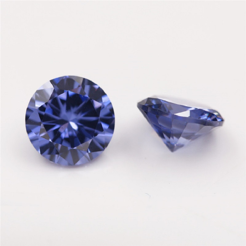 Đá Cubic Zirconia cắt tròn 5A nhiều màu, phù hợp làm trang sức