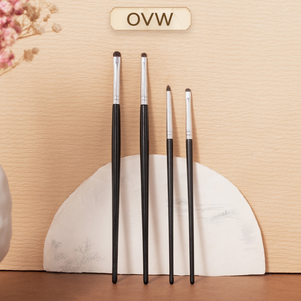 【OVW】Bộ 4 Cọ Trang Điểm Phấn Mắt Lông Tơ Tằm Nhỏ Hình Động Vật Làm Sáng Da