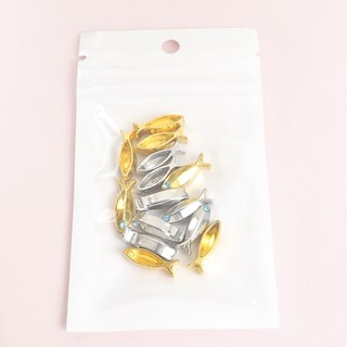 10 Chiếc Dễ Thương Hình Cá Miếng Đệm Hạt Với Kim Cương Giả Xanh, Vòng Cổ Bện Vòng Tay Vòng Chân Móc Khóa Và Nhiều Đồ Trang Trí Dây Xích Độc Đáo DIY Tạo Kiểu Cá Sấu Lỗ Thẳng Hạt Hợp Kim