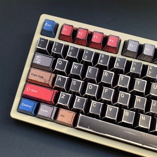 Comic Wind Black Keycaps PBT Dye-sub Cherry Profile Keycap Custom Keycaps Tương thích với Cherry Gateron MX Switch