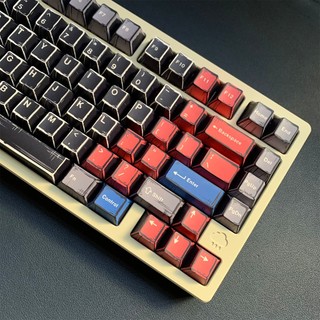 Comic Wind Black Keycaps PBT Dye-sub Cherry Profile Keycap Custom Keycaps Tương thích với Cherry Gateron MX Switch