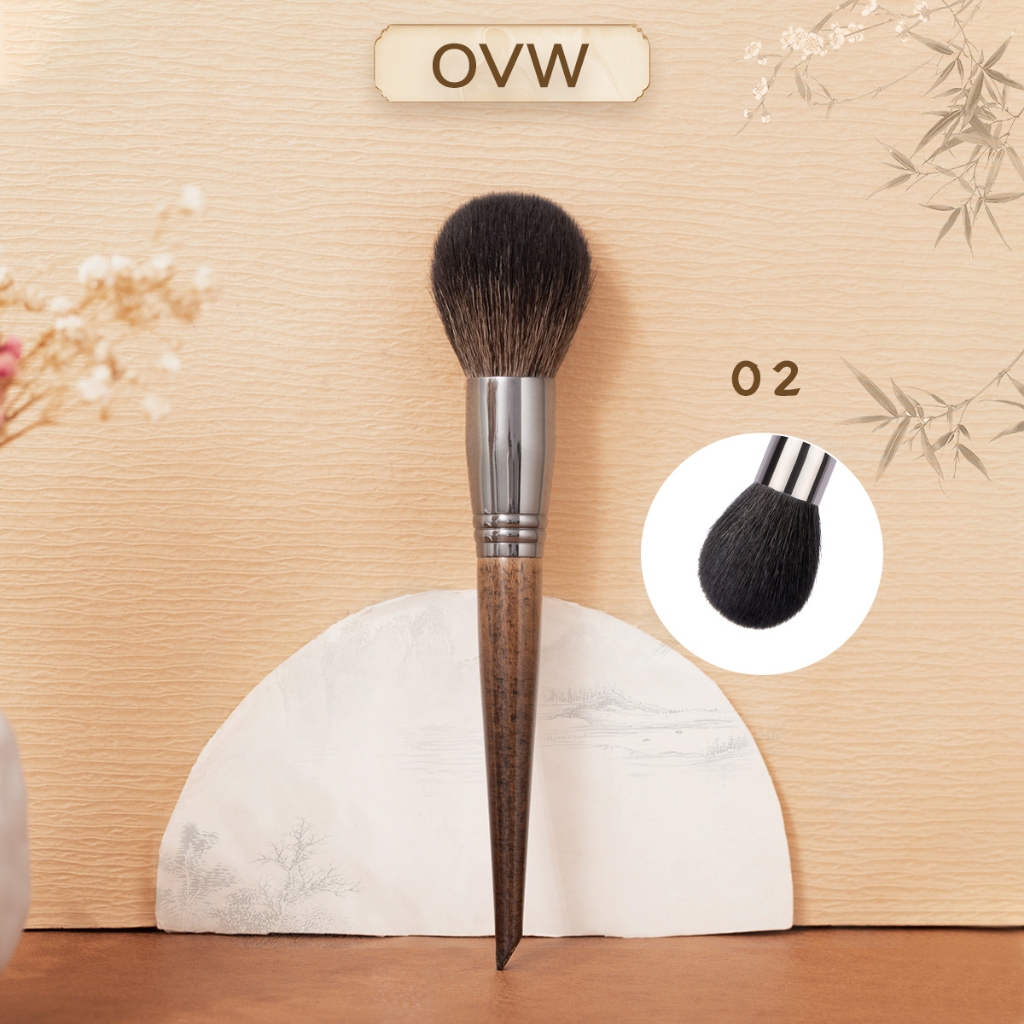 Ảnh 【OVW】Cọ trang điểm bằng lông dê đầu to dùng phủ phấn chuyên nghiệp XQ02 1