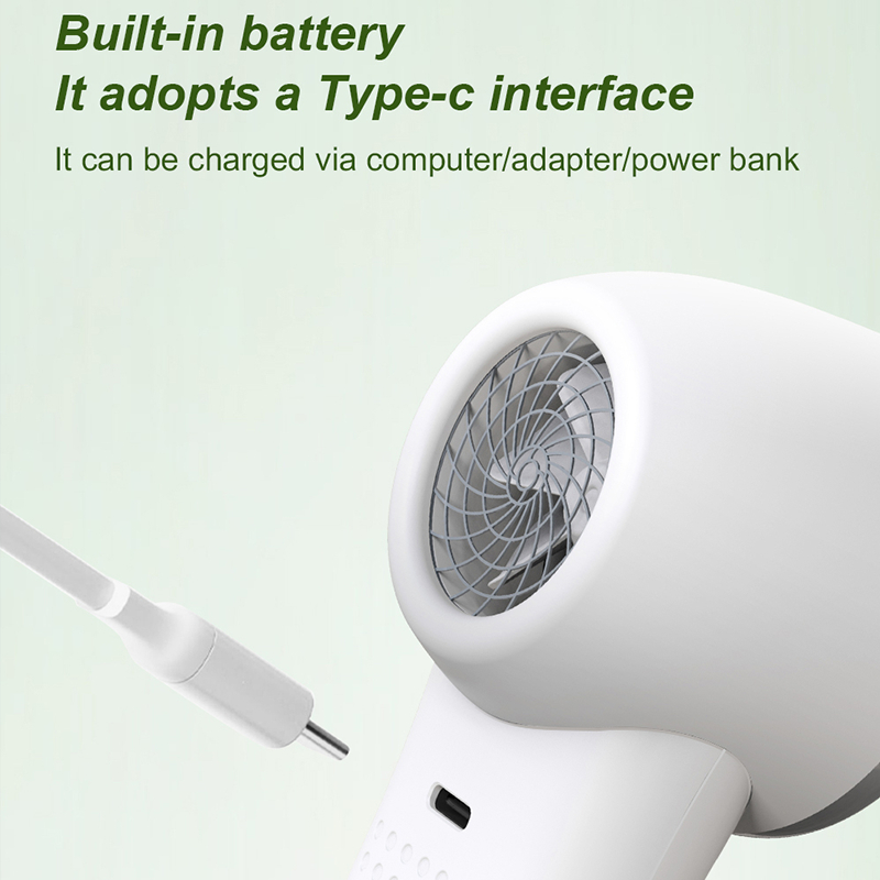 DUUGU Quạt mini sạc di động 5000mA, turbo 5 tốc độ, dùng cắm trại