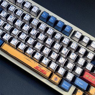 Gundam Comic Wind Keycaps PBT Dye-sub Cherry Profile Keycap Custom Keycaps Tương thích với Cherry Gateron MX Switch