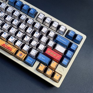 Gundam Comic Wind Keycaps PBT Dye-sub Cherry Profile Keycap Custom Keycaps Tương thích với Cherry Gateron MX Switch