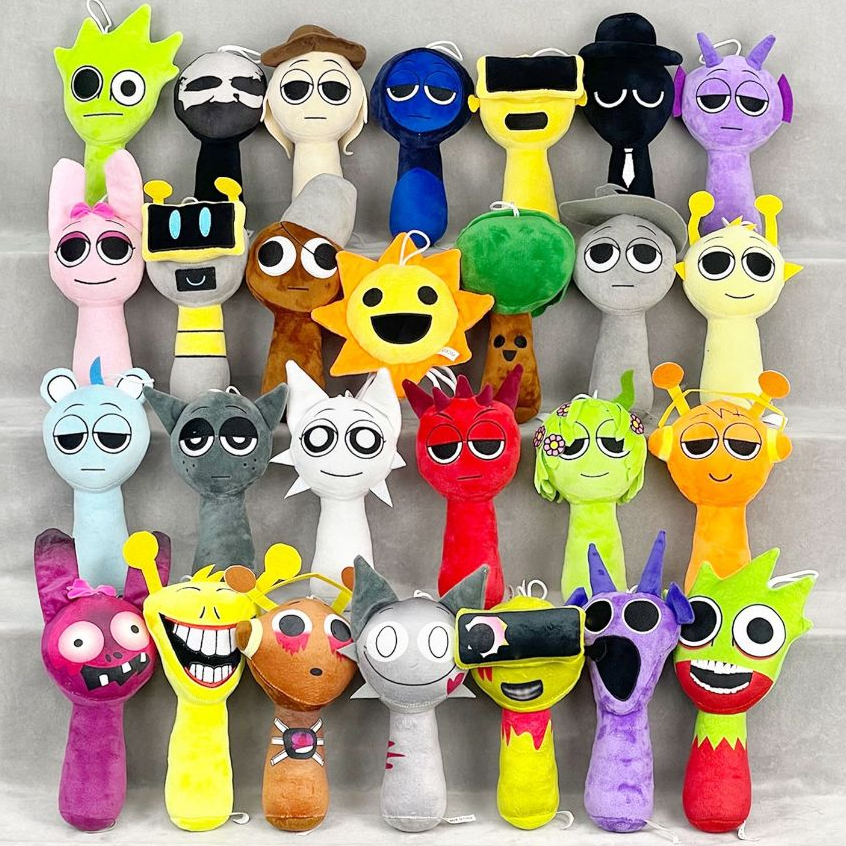 Hàng sẵn có Sprunki Plush 25cm Sprunk Đồ chơi nhồi bông mềm mại và vui ...