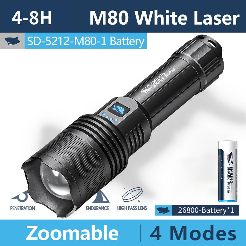 Đèn pin SMILING SHARK SD5212 type C 4 chế độ siêu sáng 10000Lm