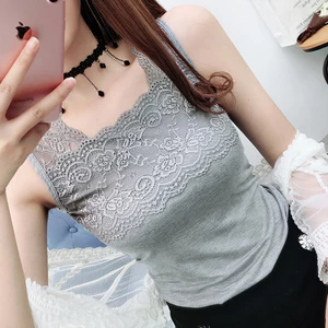 Áo Vest Ren Sling Phù Hợp Với Chính Hãng Hàn Quốc Phải-Có Bé Gái Ôm Hơn Nhìn Thời Trang Đáy Bên Trong Bên Ngoài Trắng Đen Hồng Xám Tông Màu Da Mùa Hè Thoáng Khí Top