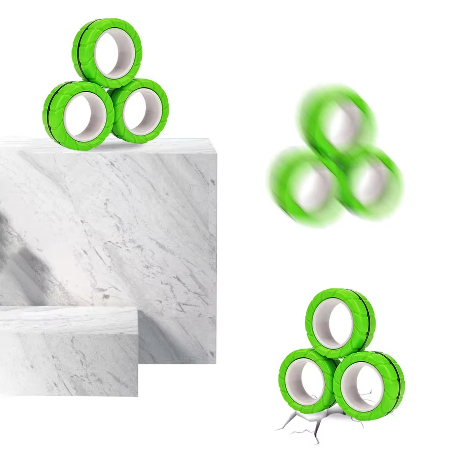 3 Chiếc Mới Nâng Cấp Fidget Từ Nhẫn Chống Căng Thẳng Đồ Chơi Nam Châm Nhiều Màu Sắc Spinner Nhẫn Giảm Căng Thẳng Đầu Ngón Tay Đồ Chơi Dành Cho Người Lớn