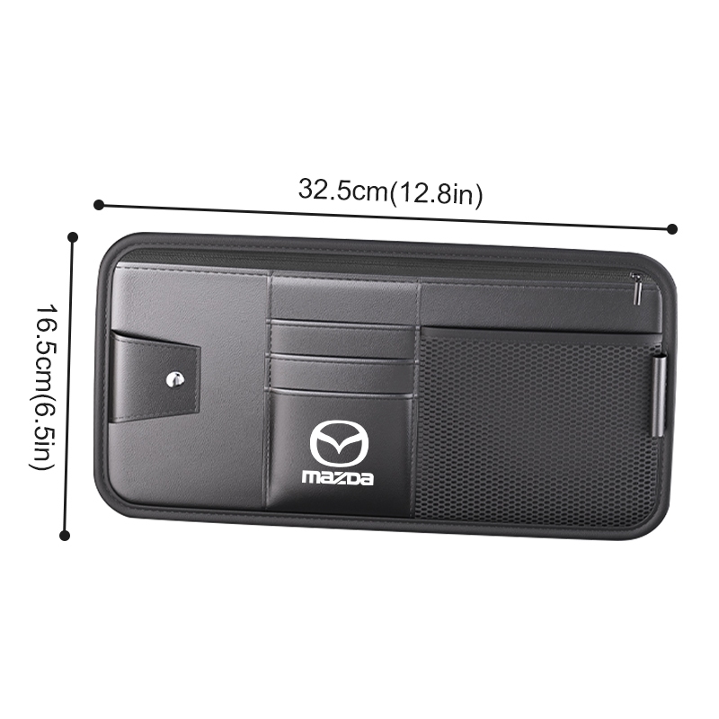 1 / 2 Chiếc Đa Năng Ô Tô Tấm Che Nắng Túi Kính Napa Da Thẻ Vé Son Môi Bảo Quản Dành Cho Xe Mazda 2 3 5 6 2017 CX-4 CX-5 CX-7 CX-9 CX-3 CX-5