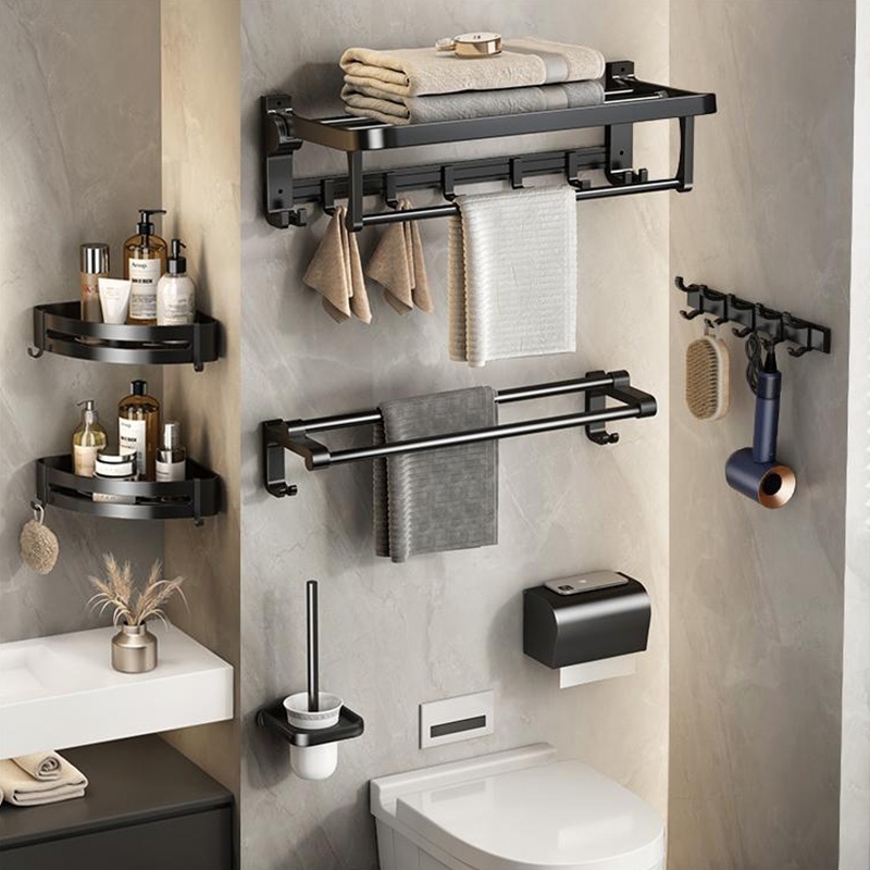 Ảnh Giá treo khăn/ cọ trang điểm MEIDOO gắn tường gấp gọn tiện lợi 3