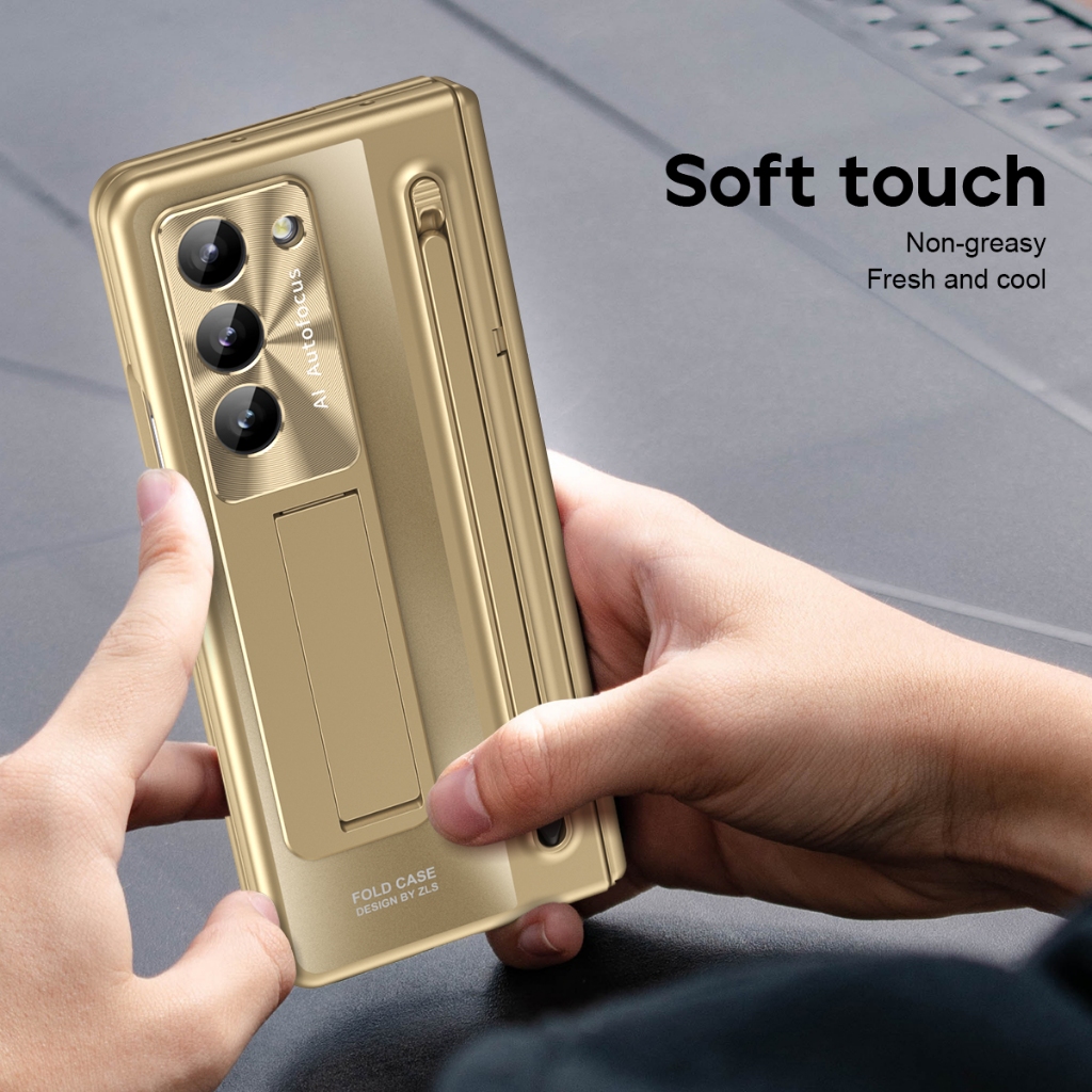 Dành Cho Samsung Galaxy Z Fold 7 6 Slim W25 Ốp Lưng Bản Lề Giáp Chống Sốc 360 Bảo Vệ Toàn Màn Hình Gấp Gấp 5 4 Với Bút Cảm Ứng
