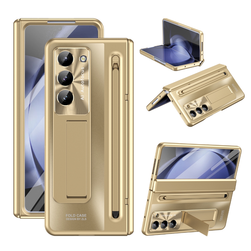 Dành Cho Samsung Galaxy Z Fold 7 6 Slim W25 Ốp Lưng Bản Lề Giáp Chống Sốc 360 Bảo Vệ Toàn Màn Hình Gấp Gấp 5 4 Với Bút Cảm Ứng