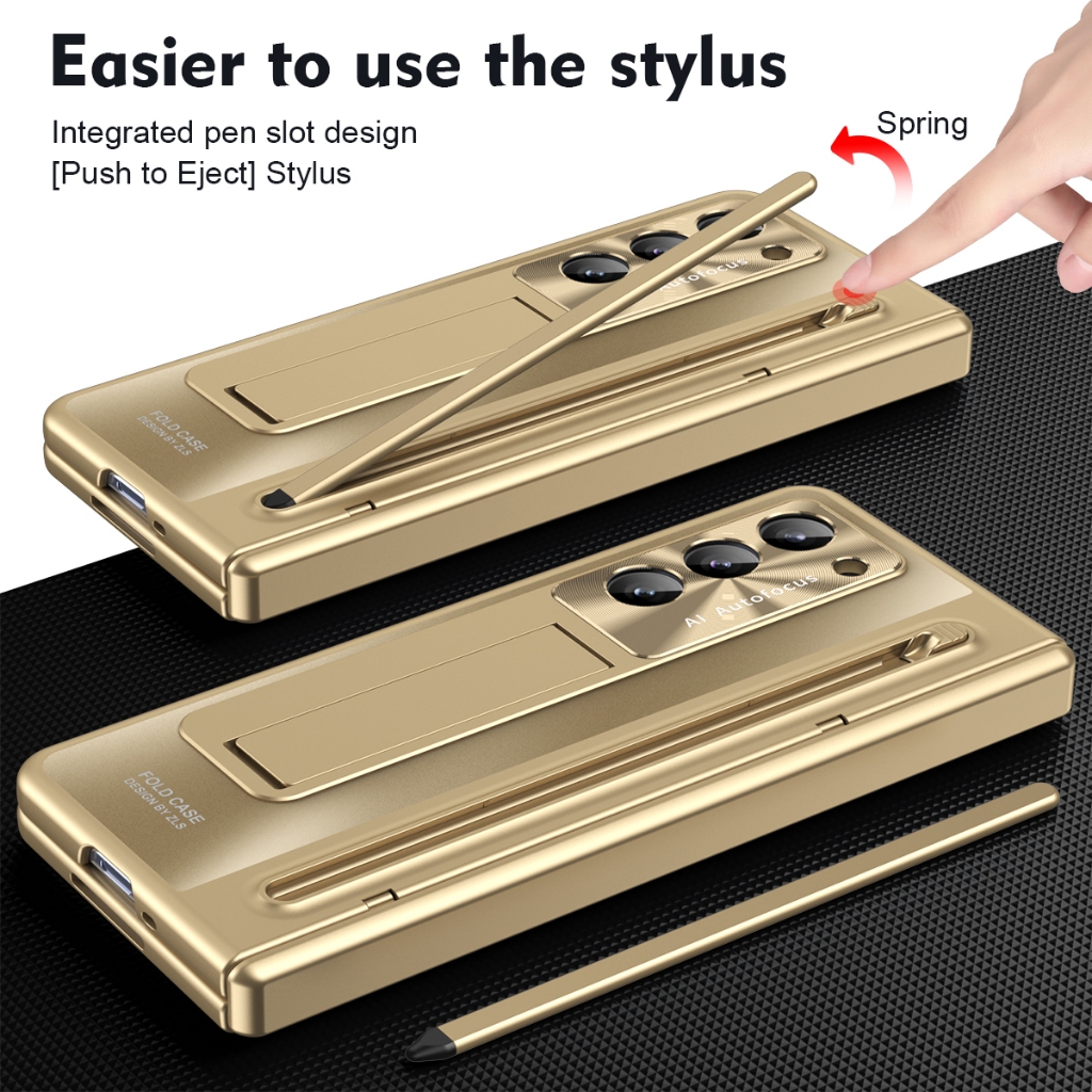 Dành Cho Samsung Galaxy Z Fold 7 6 Slim W25 Ốp Lưng Bản Lề Giáp Chống Sốc 360 Bảo Vệ Toàn Màn Hình Gấp Gấp 5 4 Với Bút Cảm Ứng