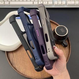 Vỏ điện thoại từ tính mờ màu tím tương thích cho iPhone 16 Pro Max 11 12 13 14 15 Pro Max 14 / 15 / 16 Plus với vỏ cứng bảo vệ chống rơi bốn góc
