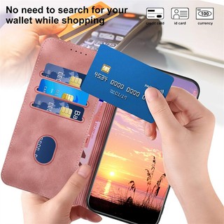 Ốp Lưng Cho Redmi Note 4 5A 5 6 7 8 9S 9 Pro Max 10X 4G Ốp Lưng Da Pu Lật Khe Cắm Thẻ Bỏ Túi Đứng Ví
