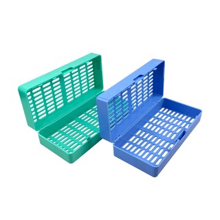 1 Cái Dụng Cụ Nha Khoa Khử Trùng Hộp Nhựa Autoclavale Cassette Hộp Y Tế Phẫu Thuật Kìm Giá Đỡ Khử Trùng Hộp Đựng Khay