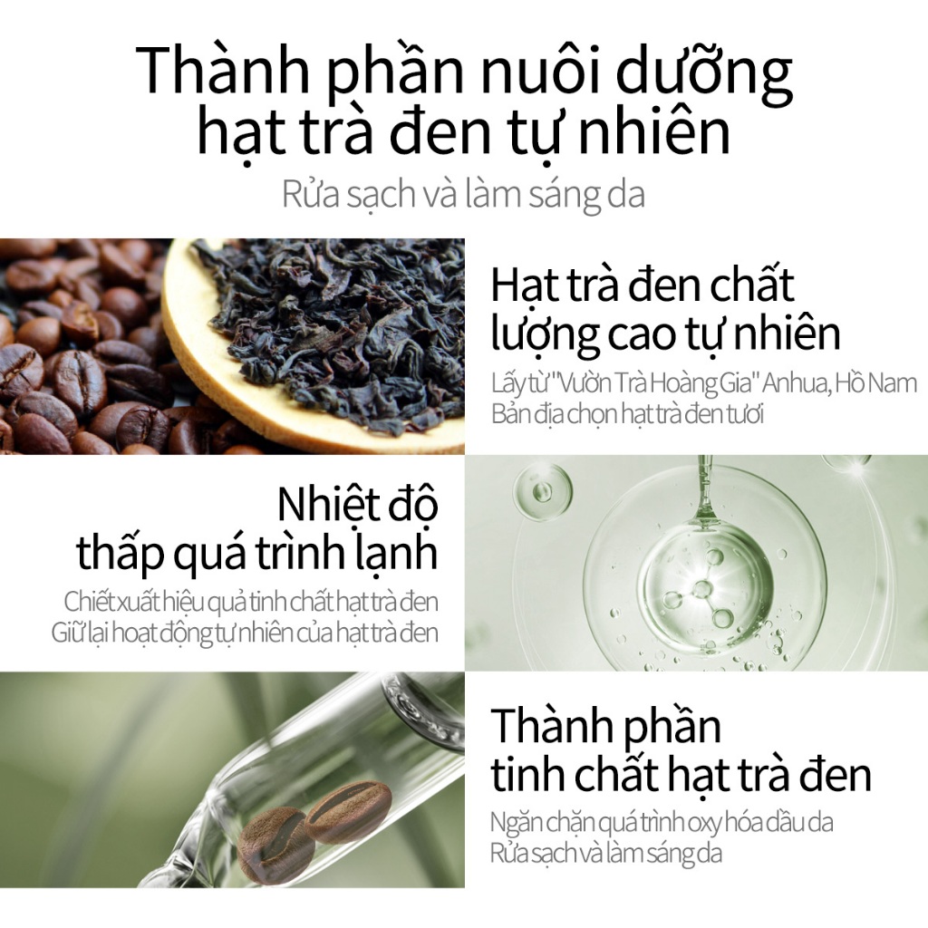 Ositree Sữa Rửa Mặt Ositree Trà Đen Dịu Nhẹ Làm Sạch Sâu Kiềm Dầu Làm Sạch Da 200g