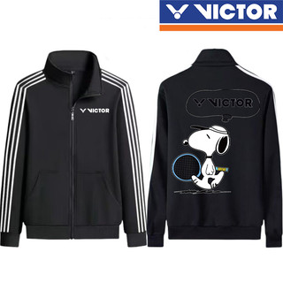 Victor Shiort 2024 Mới Áo Cầu Lông Nam Nữ Thể Thao Mùa Thu Đông Thoáng Khí Thể Thao Dài Tay