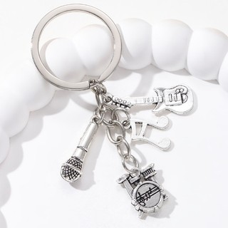 Cổ Điển Xe Note Guitar Dụng Cụ Sửa Chữa Trượt Tuyết Hợp Kim Nhạc Móc Khóa Cho Bạn Bè DIY Quà Tặng Tốt