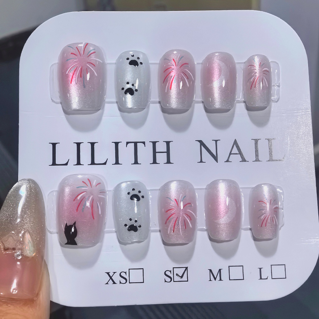 Mắt Mèo Móng Tay Giả Móng Tay Móng Tay Móng Tay Móng Tay Miếng Dán Mắt Mèo Blush Móng Tay
