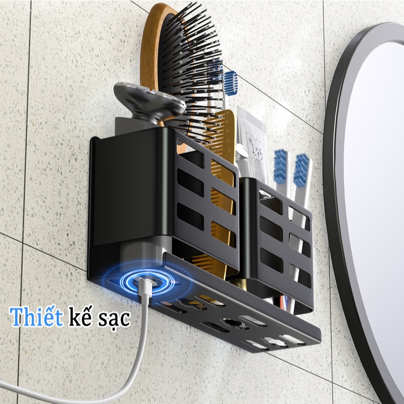 Ảnh Giá lưu trữ MEIDOO, có thể đặt dao cạo và các mặt hàng khác, đáy rỗng để sạc dễ dàng 3