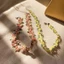 Vòng cổ choker thêu hoa hồng và lá thủ công, phong cách boho tây âu, trang sức nữ tinh tế