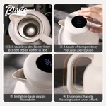Bình trà bằng thép không gỉ BINCOO 316 Bình cà phê giữ nhiệt cách nhiệt chân không có bộ lọc cho gia đình và văn phòng 1L / 1.5L — ảnh 4