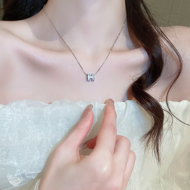 Vòng cổ chữ Zircon Mạ vàng thật thời trang nhẹ sang trọng xương đòn dây chuyền thiết kế cá tính phụ kiện khí chất bán buôn nữ