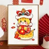 MOZI✨40 * 50cm / 30 * 40cm Năm mới con rắn tranh tô màu theo số tranh số hóa bộ tô màu theo số2025 Năm Rắn Tự Làm Cung Hoàng Đạo Sơn Dầu Kỹ Thuật Số Tự Làm Sơn Màu Tranh Kỹ Thuật Số Tranh Handmade Tranh Graffiti Tranh Năm Mới Tranh Acrylic Tranh