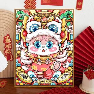 MOZI✨40 * 50cm / 30 * 40cm tranh tô màu theo số tranh số hóa bộ tô màu theo số tranh sơn dầu số hoá 2025 Năm Rắn Phong Cách Mới Tự Làm Kỹ Thuật Số Tranh Sơn Dầu Sơn Màu Tranh Kỹ Thuật Số Tranh Tay Tranh Làm Đầy Tranh Trang Trí Tranh Sơn Dầu