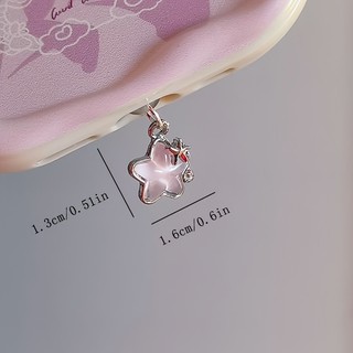 Điện Thoại Di Động Chống Bụi Cắm Hợp Kim DIY Sáng Tạo Kim Cương Ngôi Sao Hoa Mặt Dây Chuyền Lỗ Điện Thoại Di Động Chống Bụi Cắm