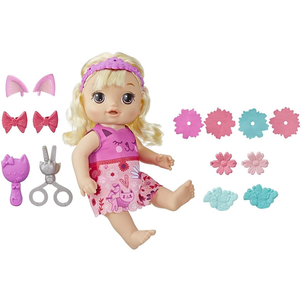 Búp bê nói chuyện tóc vàng Baby Alive Snip 'n Style E5241
