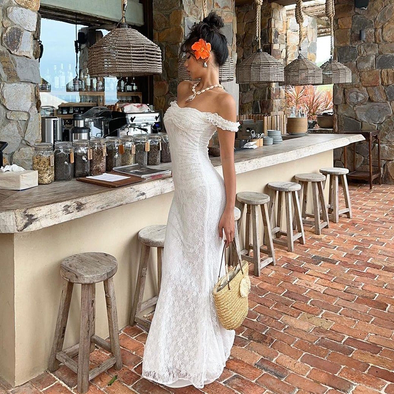 Cutenew Váy Maxi Thường Ngày Không Đều Sling Lưng Chắc Chắn Skinny Quấn Mông Cá Tính Hot Chick Nhìn Mỏng Hơn Phong Cách Không Khí Đa Năng