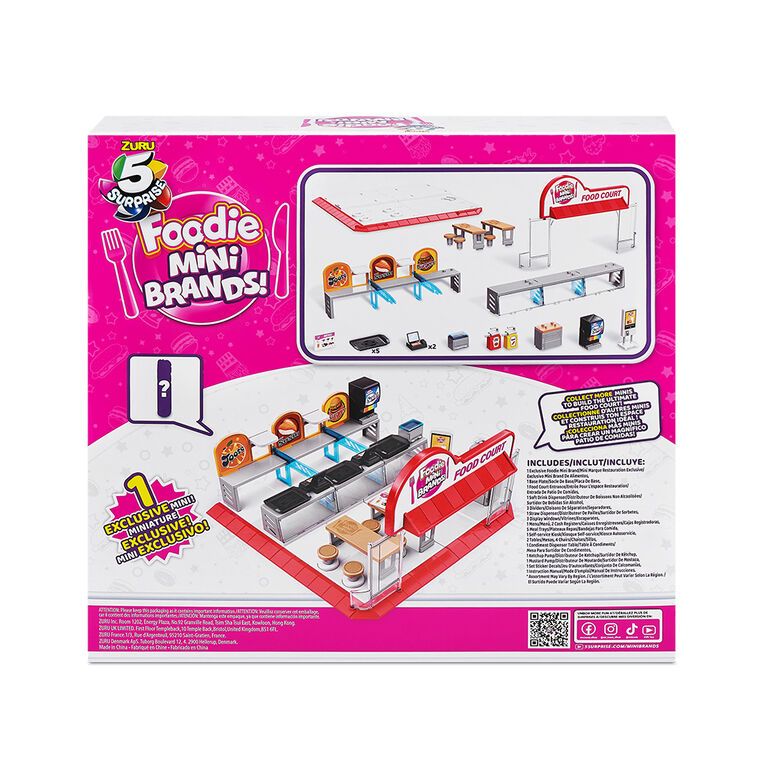 Foodie Mini Brands Series 1 Playset Food Court với 1 Mini độc quyền của ZURU